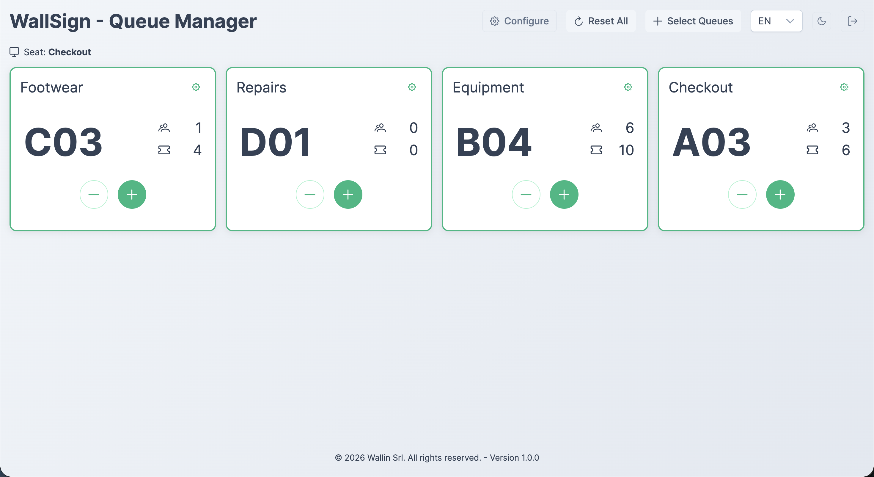 WallSign Queue Manager screenshot